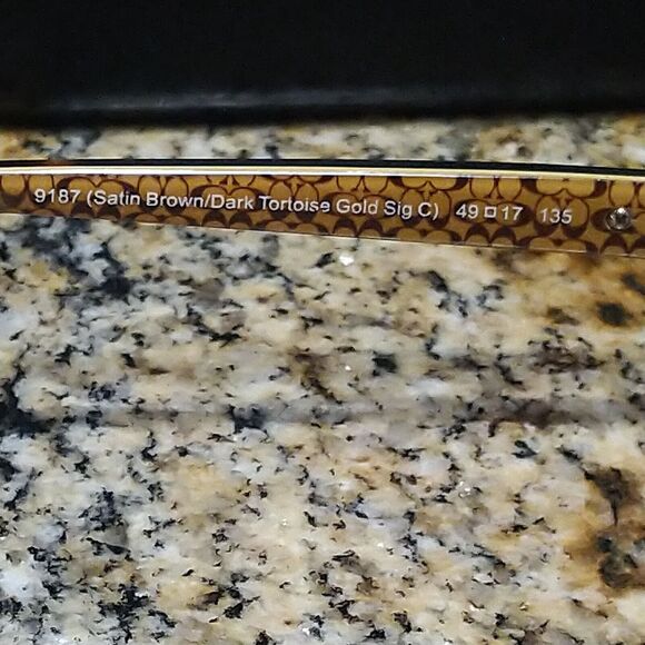 Coach HC 5054 Faina 9187 Eyeglasses Satin Brown Tortoise Gold 49-17-135 w/ Case - Picture 7 of 11